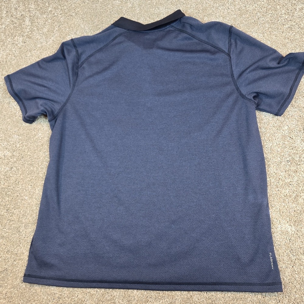 The North Face Polo Shirt‎ Mens 2XL Blue FlashDry Performance Golf Athletic Snap - Picture 8 of 10